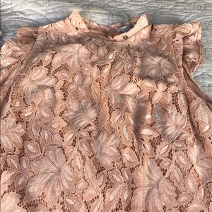 H&M pink blush lace top